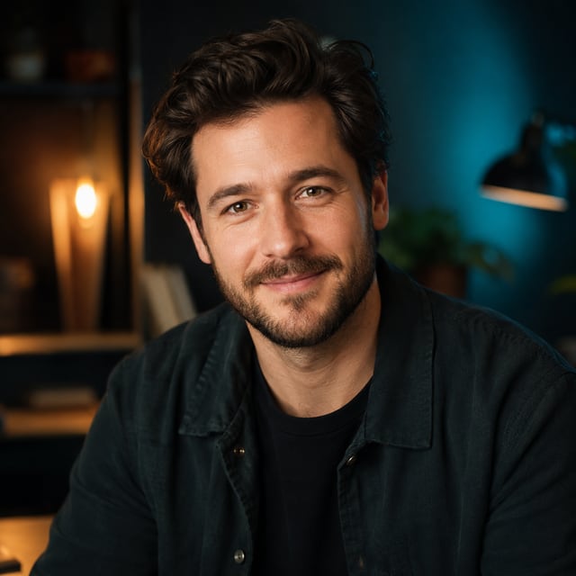 A portrait used as a talking AI avatar video example.